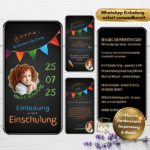 Einladungskarte zur Einschulung