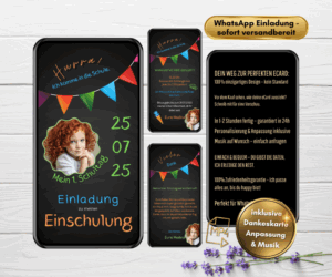 Einladungskarte zur Einschulung