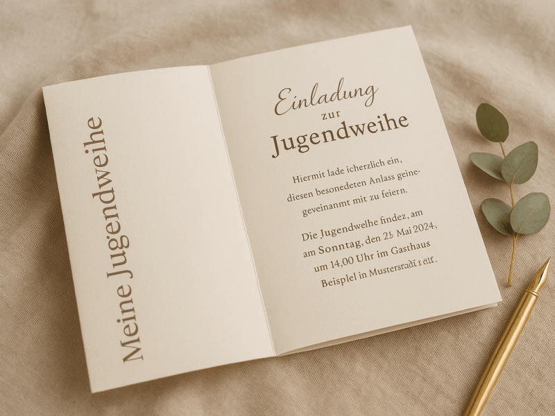 Einladung Jugendweihe Vorlagen