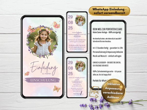 Einschulung Einladungskarte